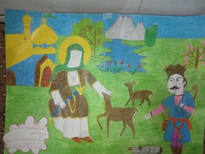 شرکت اعضای کودک در مسابقات نقاشی جشنواره رضوی